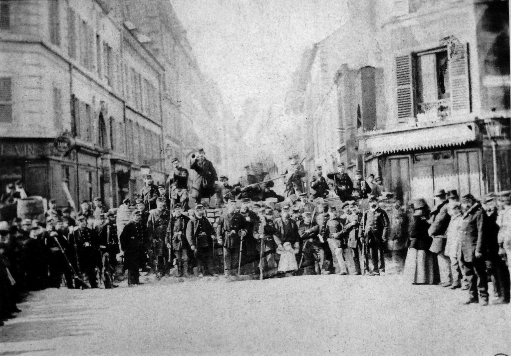 A barricade at the Paris Commune, 1871
