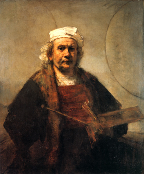 Rembrandt, Self-Portrait with Two Circles, 1865-69.